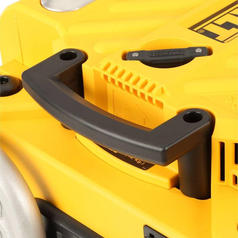DEWALT 15 amperios con cable 13 pulgadas cepilladora de banco de trabajo de alta resistencia de 2 velocidades con (3) cuchillas, mesa de entrada y mesa de salida - DW735X