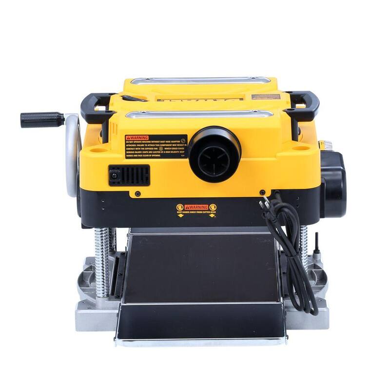 DEWALT 15 amperios con cable 13 pulgadas cepilladora de banco de trabajo de alta resistencia de 2 velocidades con (3) cuchillas, mesa de entrada y mesa de salida - DW735X