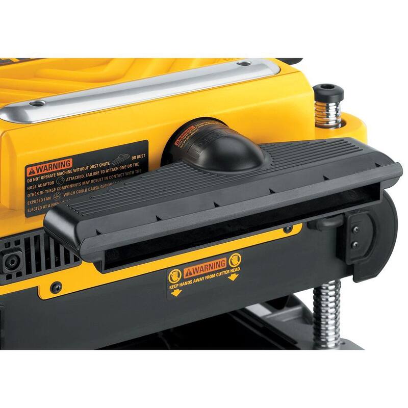 DEWALT 15 amperios con cable 13 pulgadas cepilladora de banco de trabajo de alta resistencia de 2 velocidades con (3) cuchillas, mesa de entrada y mesa de salida - DW735X