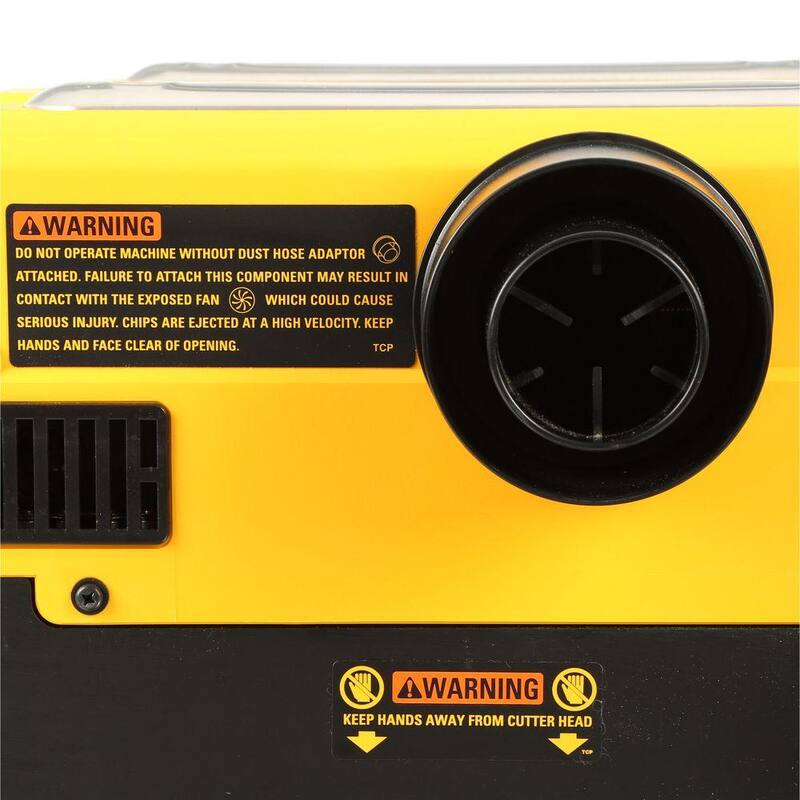 DEWALT 15 amperios con cable 13 pulgadas cepilladora de banco de trabajo de alta resistencia de 2 velocidades con (3) cuchillas, mesa de entrada y mesa de salida - DW735X
