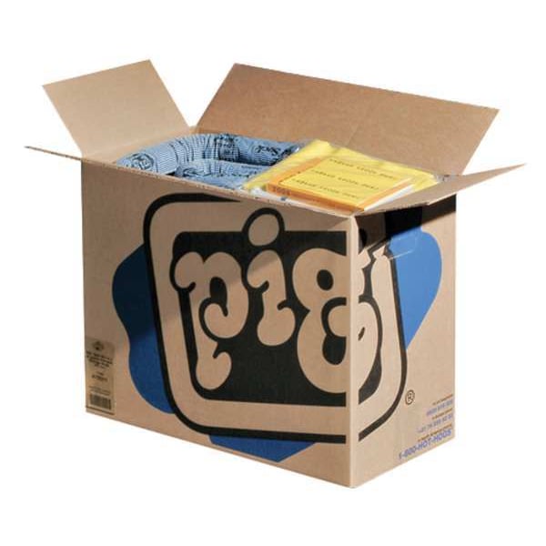 Pig Spill Kit Refill, 12 gal Volume Absorbed per Kit, Not Applicable Capacity, Box, Blue/Gray, 34 - KITR211