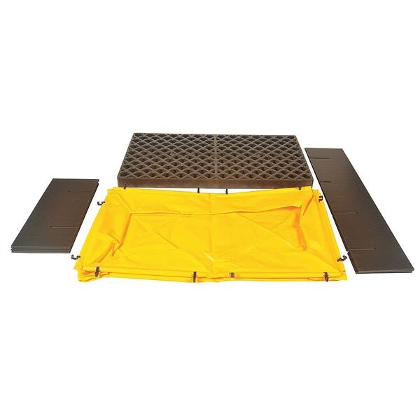 Ultratech Spill Pallet, 66 gal Spill Capacity, 2 Drums, 1,200 lb Load Capacity, Polyethylene - 1345