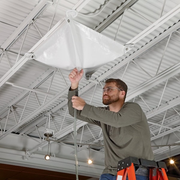 Pig PIG Magnetic Roof Leak Diverter Tarp White 30" L x 30" W - TLS1998-WH