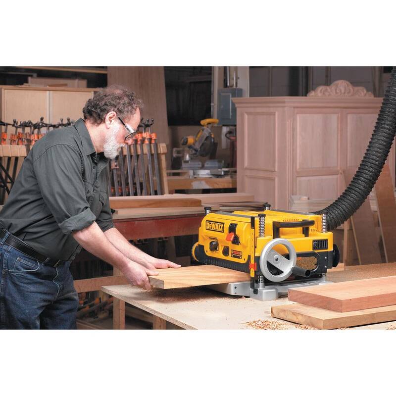 DEWALT 15 Amperios 13 pulgadas Cepilladora con cable y Base móvil para Cepilladora de Espesor - DW735W7350