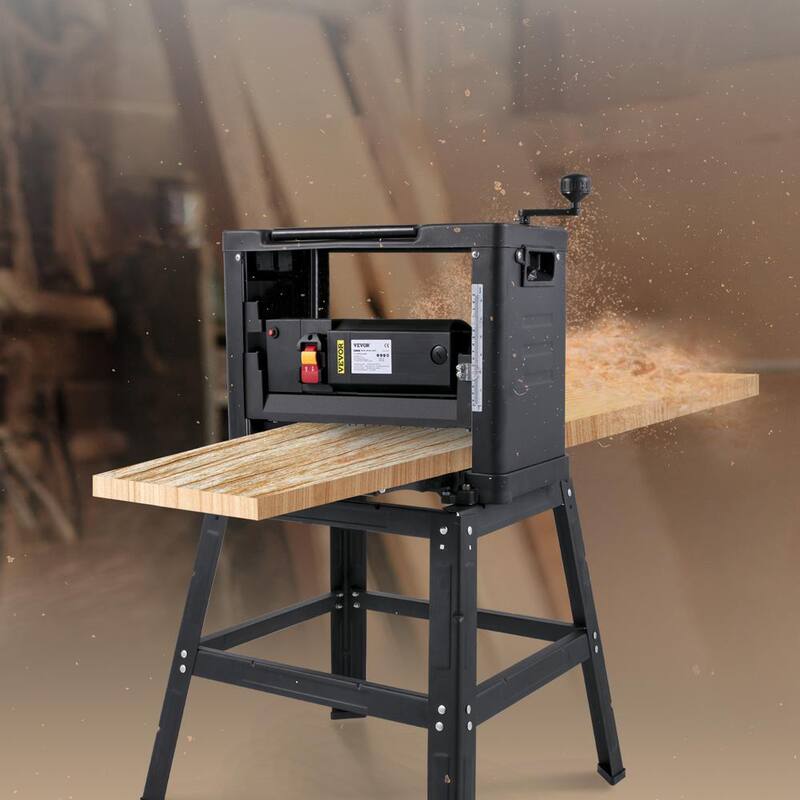 Desbastadora de espesor VEVOR 12-1/2 pulgadas. Desbastadora de madera plegable de 1500 watts con interfaz de escape de polvo y soporte para trabajo en madera - YPJ12.5YC00000001V1