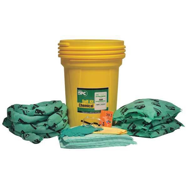 Brady Spill Kit, 36 gal Volume Absorbed per Kit, 30 gal Capacity, Drum, Yellow - SKH30