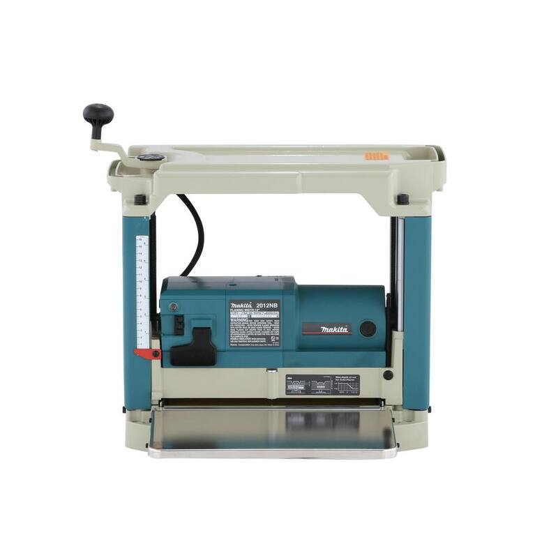 Cepilladora portátil compacta con cable de 15 amperes y 12 pulgadas de Makita, con abrazadera de cabeza automatizada Interna-Lok y juego de cuchillas - 2012NB