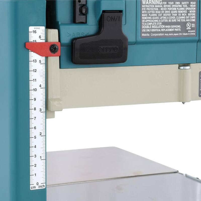 Cepilladora portátil compacta con cable de 15 amperes y 12 pulgadas de Makita, con abrazadera de cabeza automatizada Interna-Lok y juego de cuchillas - 2012NB