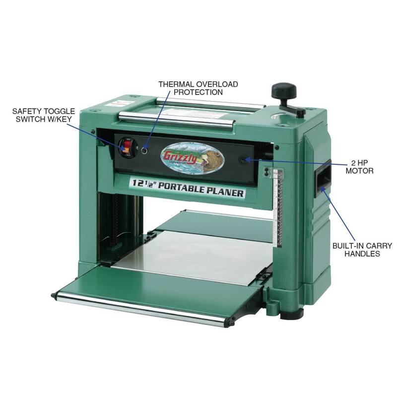 Desbastadora de banco de 12-1/2 pulg. 2 HP de Grizzly Industrial - G0505