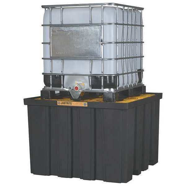 Justrite Spill Pallet, 372 gal Spill Capacity, 9,000 lb Load Capacity, Recycled Polyethylene - 28674