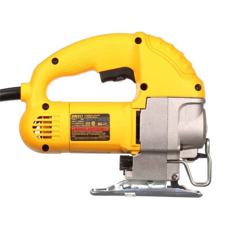 Sierra de calar con cable DEWALT de 5.5 amperes y velocidad variable con estuche - DW317K