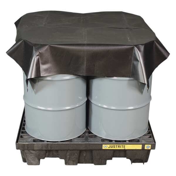 Justrite Containment Tarp, 120in L x 60in W, Black - 28434