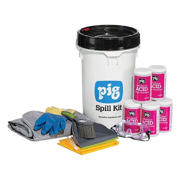 Pig Spill Kit, 1 gal Volume Absorbed per Kit, Not Applicable Capacity, Bucket - KIT602