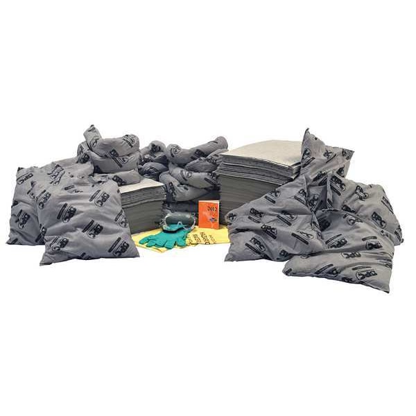 Brady Spill Kit Refill, 63 gal Volume Absorbed per Kit, 65 gal Capacity, Refill, Gray - SKA65-R