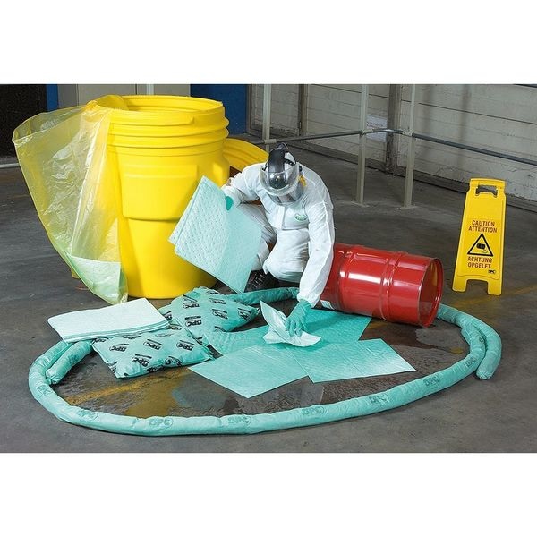 Brady Spill Kit Refill, 63 gal Volume Absorbed per Kit, 65 gal Capacity, Refill, Gray - SKA65-R