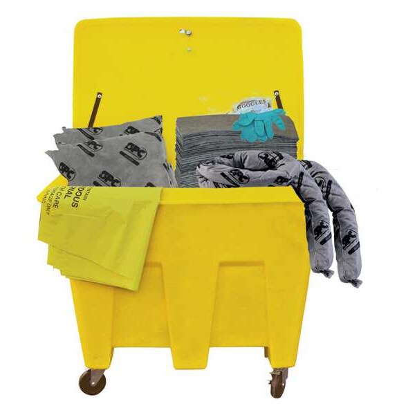 Brady Spill Kit, 134 gal Volume Absorbed per Kit, Chest, Yellow - SKA-LT