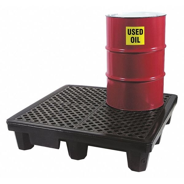 Pig Spill Pallet, 66 gal Spill Capacity, 4 Drums, 5,000 lb Load Capacity - PAK606-WD