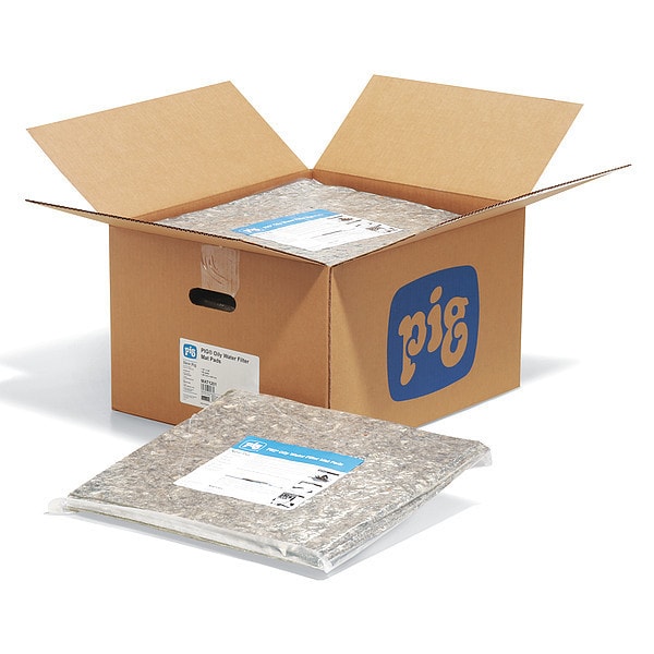 Pig Oil Water Filter Mat Pads, 18"L, 15"W, PK50 - MAT1201