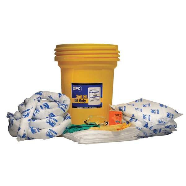 Brady Spill Kit, 36 gal Volume Absorbed per Kit, 30 gal Capacity, Drum, Yellow - SKO30