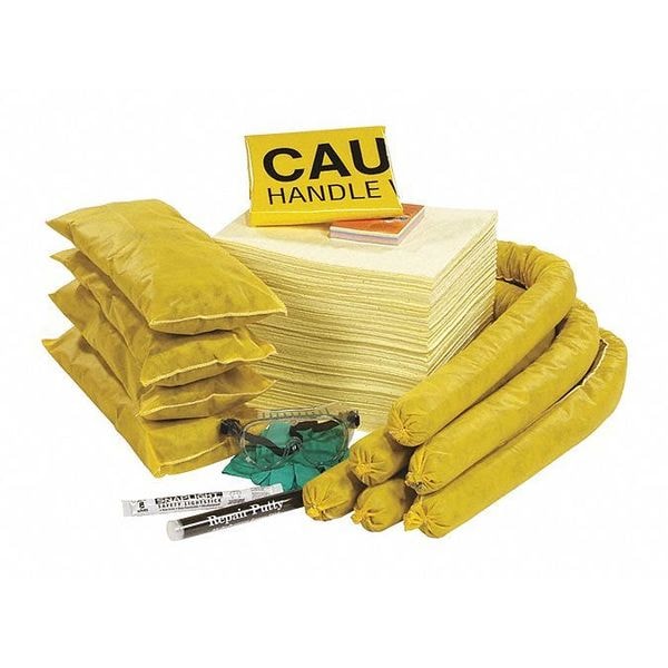 Spilltech Spill Kit Refill, 28 gal Volume Absorbed per Kit, Not Applicable Capacity, Box, Yellow, 28 - RSPKHZ-KAD