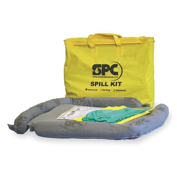 Brady Spill Kit, 5 gal Volume Absorbed per Kit, Bag, Yellow - SKO-PP