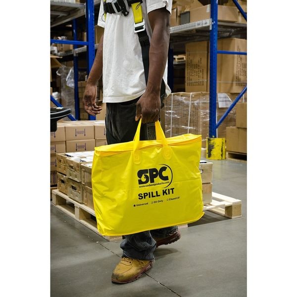 Brady Spill Kit, 5 gal Volume Absorbed per Kit, Bag, Yellow - SKO-PP