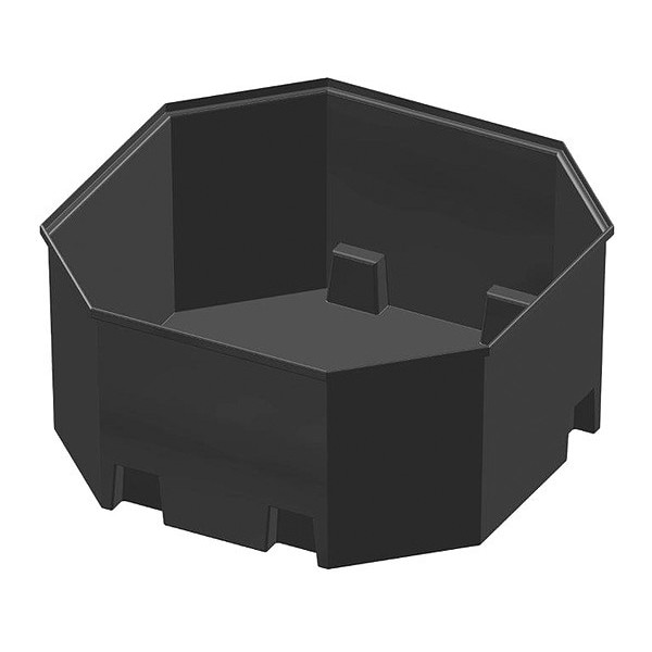 Peabody Engineering Tank Containment Basin Only 1100gal, Base L84.5”xW84.5”xH42”, Black - 253-33344