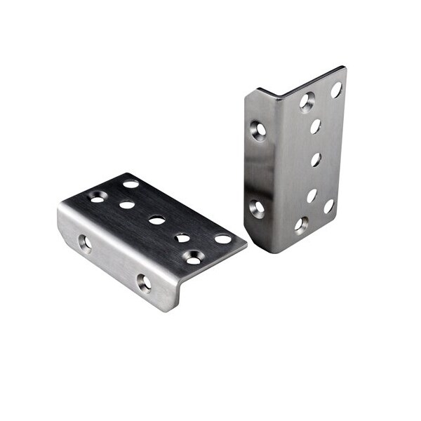 Cr Laurence Brushed Stainless Square Post Mount Polaris 125 Series Soft Close Gate Bracket - P0L037125BSPMP