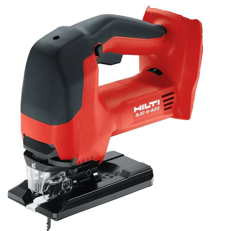 Sierra de vaivén orbital sin llave inalámbrica Hilti 22 voltios SJD 6-A con velocidad variable Kit de sierra de calar con (2) baterías de 2.6 amperes de iones de litio, cargador y bolso - 3608328