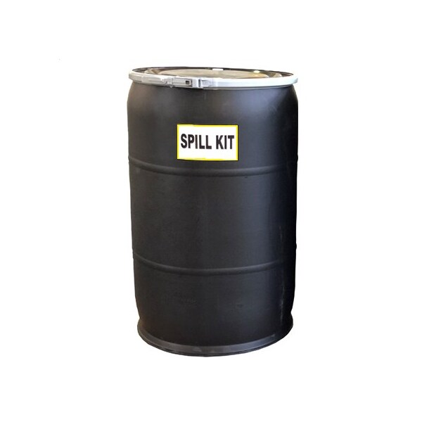 Absorbents Midwest HazMat 55-Gallon Open-Head Drum Spill Kit with Lever Lock Lid - 18063