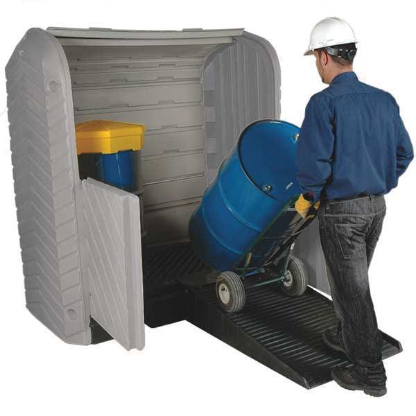 Ultratech Spill Pallet, 66 gal Spill Capacity, 2 Drums, 4,500 lb Load Capacity, Polyethylene - 9675
