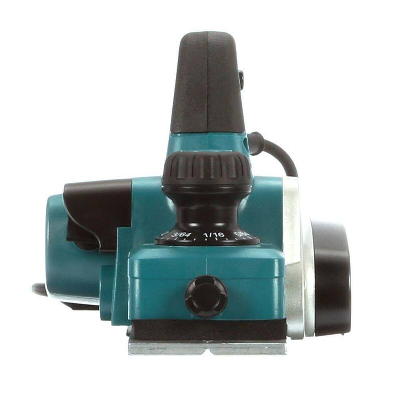 Juego de cepillo eléctrico de mano con cable Makita de 6.5 amperes y 3-1/4 pulgadas con juego de cuchillas y estuche rígido - KP0800K