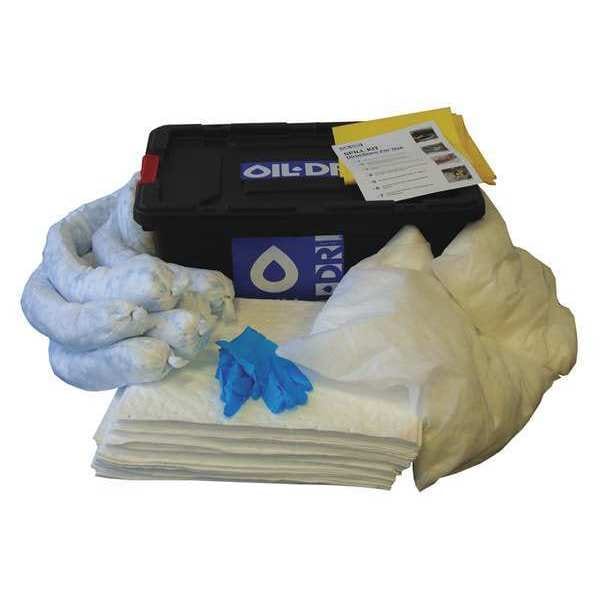 Oil-Dri Spill Kit Refill, 13 gal Volume Absorbed per Kit, 15 gal Capacity, Lab Pack, White - L91315