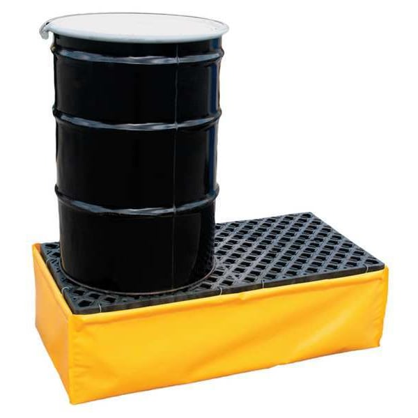 Ultratech Spill Pallet, 66 gal Spill Capacity, 2 Drums, 1,200 lb Load Capacity, Polyethylene - 1340