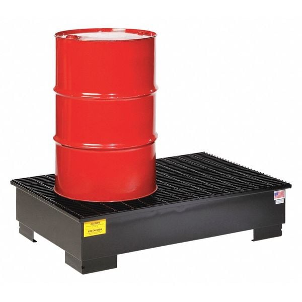 Pig Spill Pallet, 66 gal Spill Capacity, 2 Drums, 2,500 lb Load Capacity - PAK239