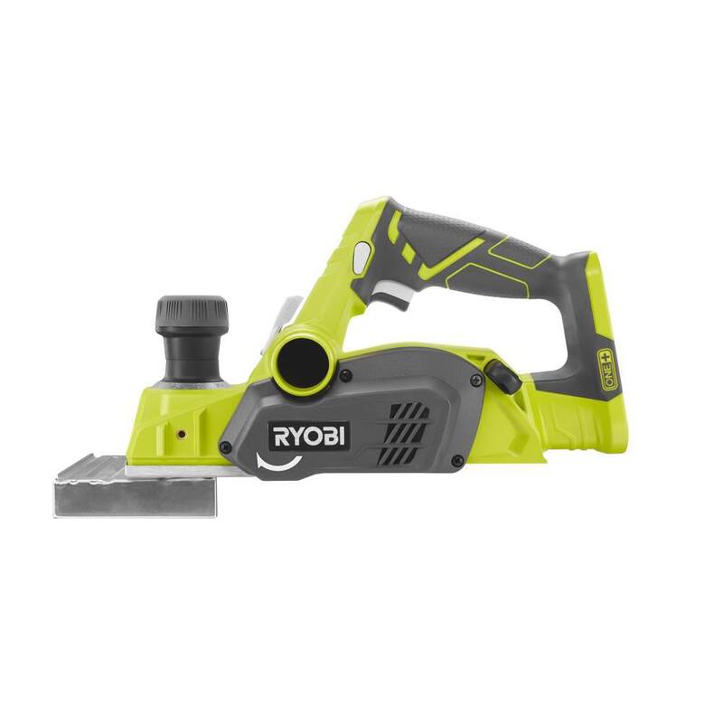 RYOBI ONE+ 18V Cepillo eléctrico inalámbrico de 3-1/4 pulgadas (Herramienta solamente) con bolsa de polvo - P611
