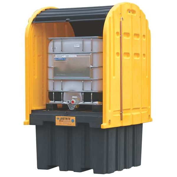 Justrite Spill Pallet, 372 gal Spill Capacity, 9,000 lb Load Capacity, Fiberglass, Polyethylene - 28677
