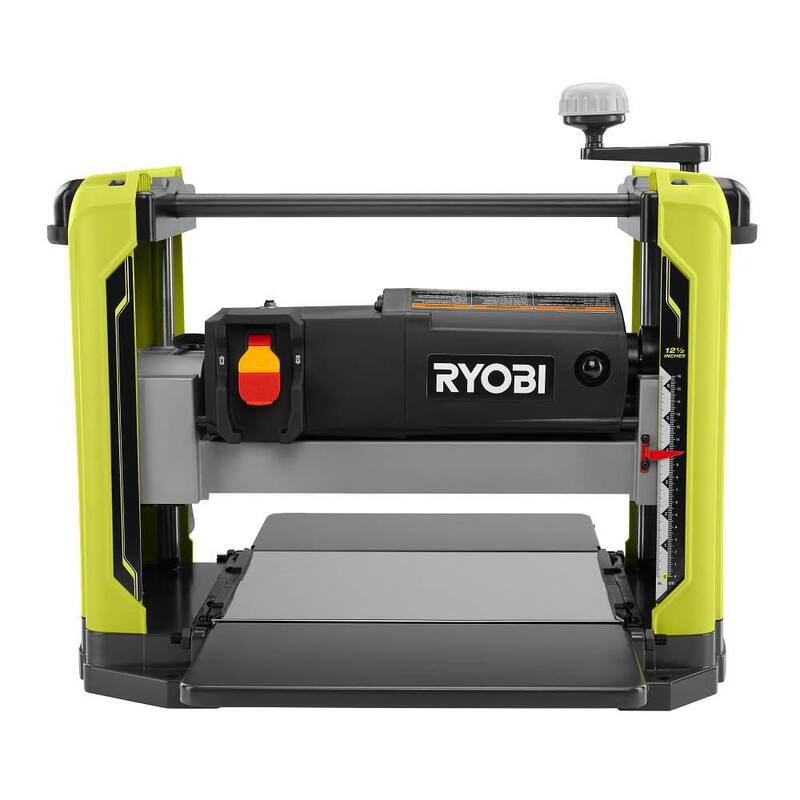 RYOBI 15 Amp 12-1/2 in. Cepillo para madera eléctrico con cuchillas para cepillo, herramienta para quitar cuchillas, llave hexagonal y capucha para polvo - AP1305