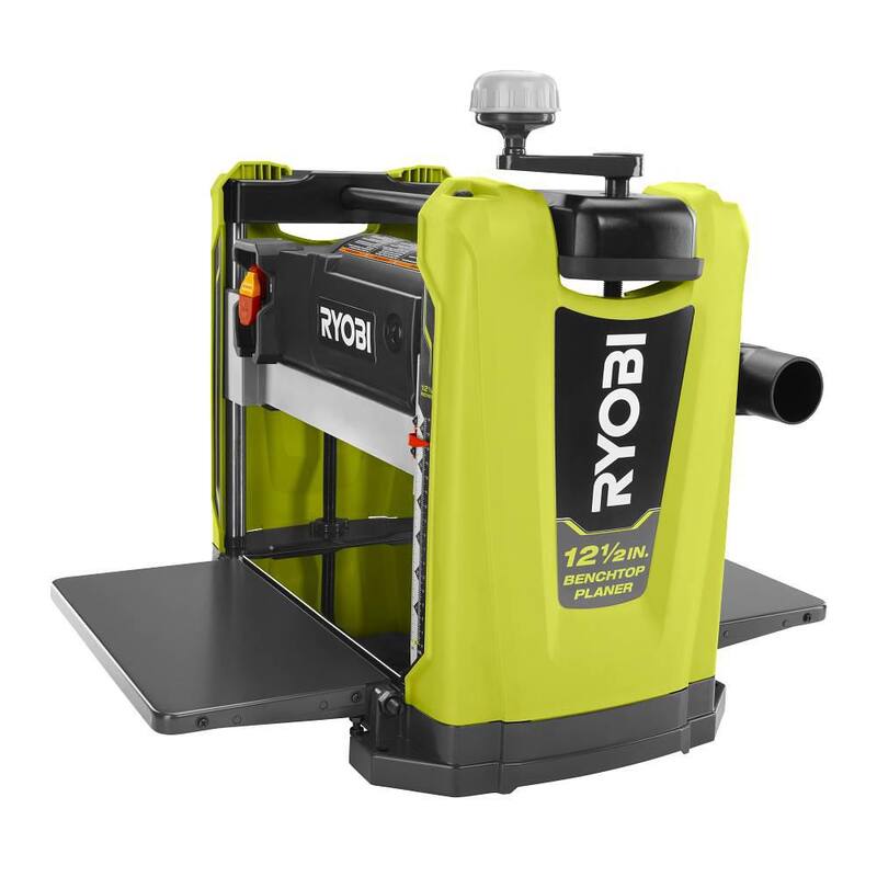 RYOBI 15 Amp 12-1/2 in. Cepillo para madera eléctrico con cuchillas para cepillo, herramienta para quitar cuchillas, llave hexagonal y capucha para polvo - AP1305