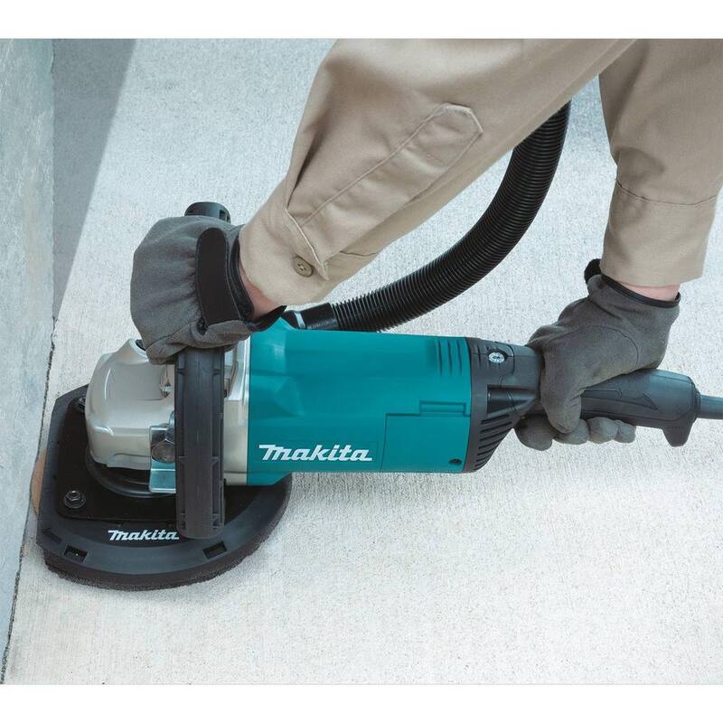 Makita 15 Amp 7 in. Desbastador de superficies de concreto con cubierta de extracción de polvo - GA9060RX3