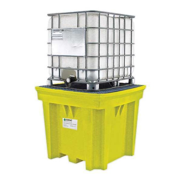 Enpac Spill Pallet, 330 gal Spill Capacity, Not Applicable Drums, 3,000 lb Load Capacity, HDPE - 5460-YE-D