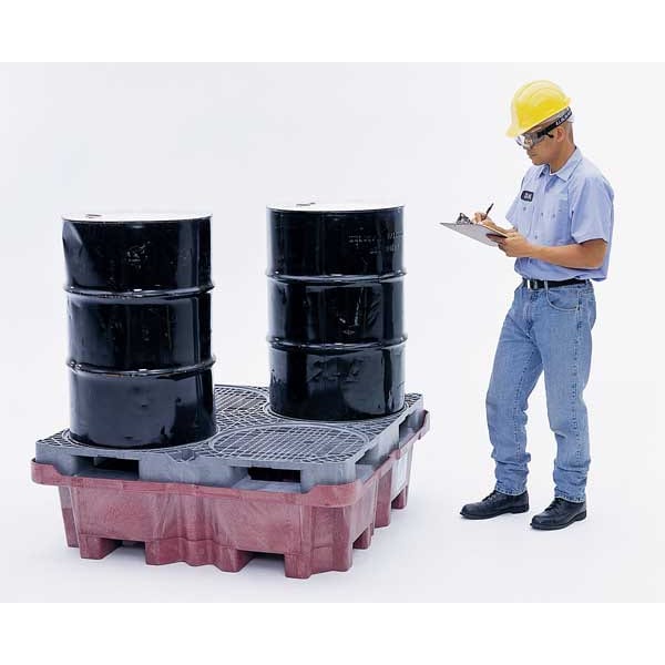 Ultratech Spill Pallet, 85 gal Spill Capacity, 4 Drums, 6,500 lb Load Capacity, Polyethylene - 801
