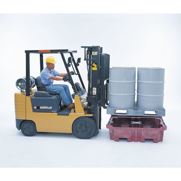 Ultratech Spill Pallet, 85 gal Spill Capacity, 4 Drums, 6,500 lb Load Capacity, Polyethylene - 801