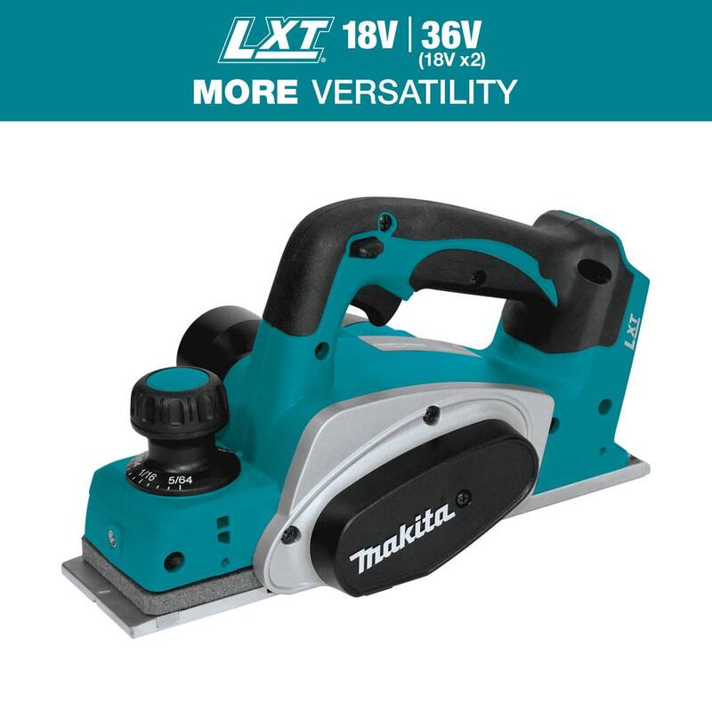 Makita 18V LXT Ion de Litio 3-1/4 pulgadas Cepilladora Inalámbrica (Herramienta Únicamente) - XPK01Z