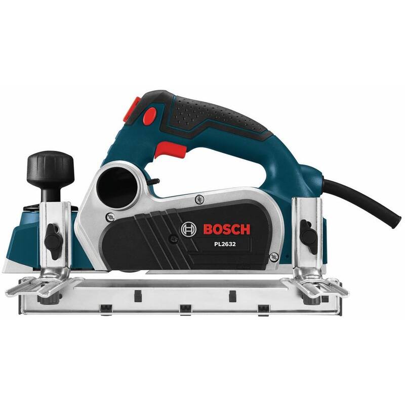Juego de cepillo eléctrico Bosch de 6.5 amperes y 3-1/4 pulgadas con 2 cuchillas de carburo micrograno Woodrazor reversibles y estuche de transporte - PL2632K