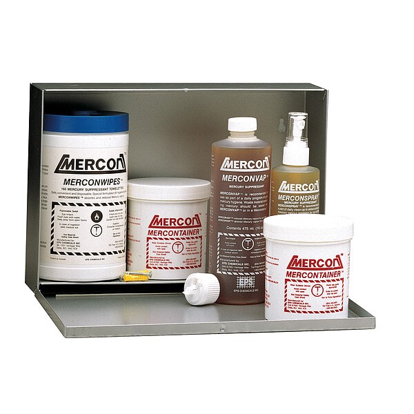 Mercon Mercury Spill Kit, 1/8 gal Capacity, Box, White - MERCONKIT I