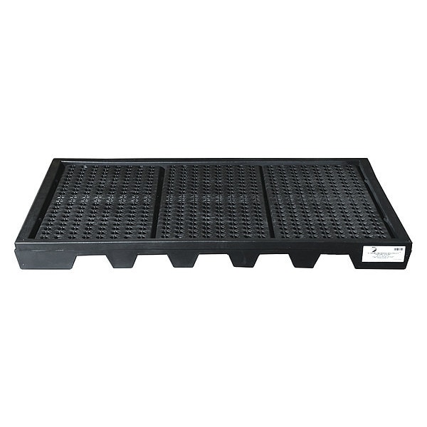 Black Diamond Eco Solutions Spill Deck, 61 gal Spill Capacity, 6 Drums, 3,000 lb Load Capacity, Polyethylene - 5115-BD