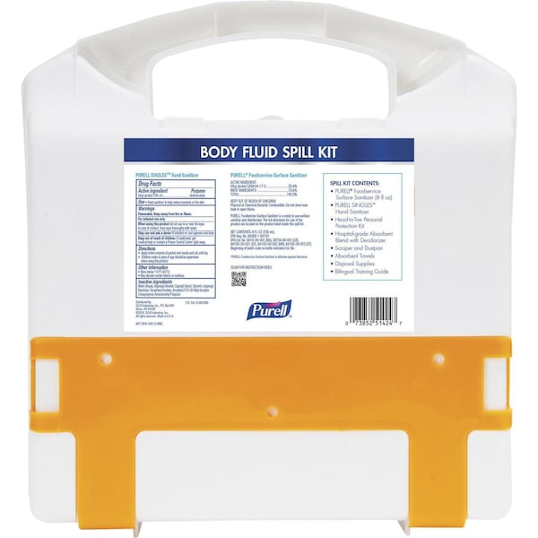 Purell Spill Kit, 1 gal Volume Absorbed per Kit, 2 gal Capacity, Carrying Case, Clear, 22 - 3841-08-CLMS