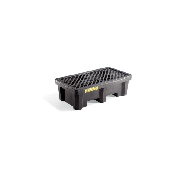Pig PIG Economy 2-Drum Poly Spill Containment Pallet Without Drain 54.6" L x 29.9" W x 16.8" H - PAK605-WOD