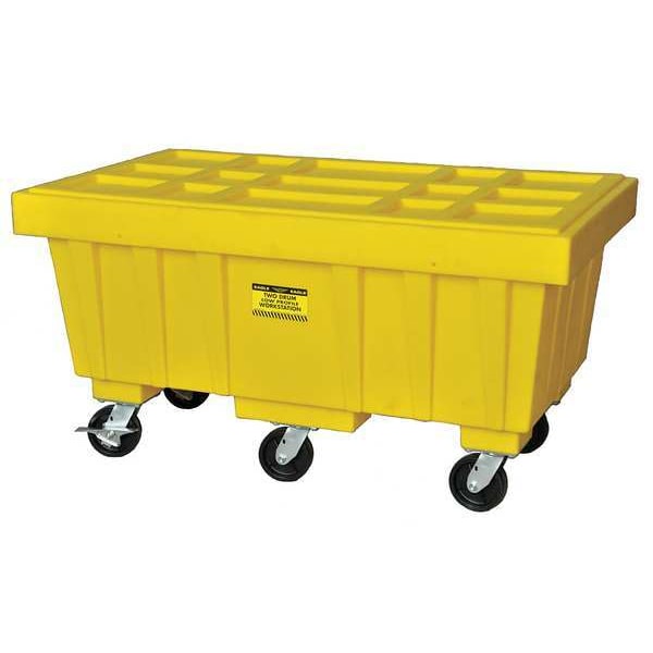 Eagle Mfg 110 Gallon Sump Capacity, Spill Kit Box with Lid, No Drain, Yellow - 1624K - 1624K